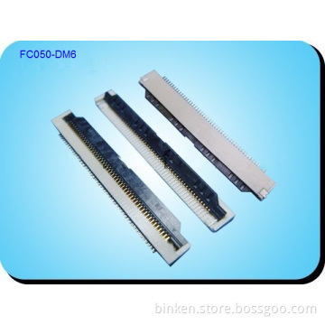 0.5 0.8 1.0 1.25 Vertical SMT Zif Type FPC FFC Cable Connector (FC050-DM6)